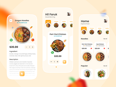 Food Delivery - Mobile App food food and drink food app ui design food delivery app foodie mobile app mobile app design order restaurant app shopping app shopping bag shopping cart