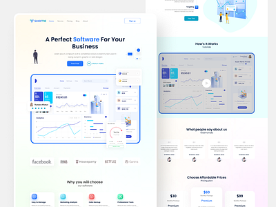 SaaS landing page landing page design product saas design saas landing page ui web ui design website design