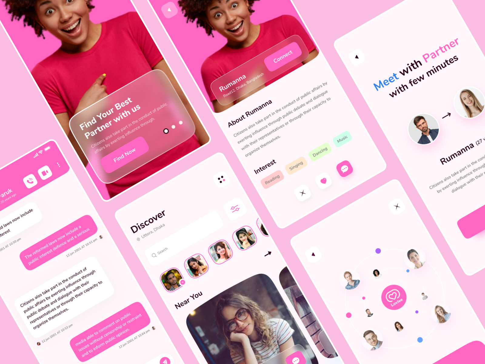 Dating app by Omar Faruk for Xirosoft on Dribbble