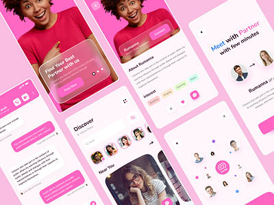 Dating app date dating app love mobile app mobile app ui partner relationship ui ui design ux