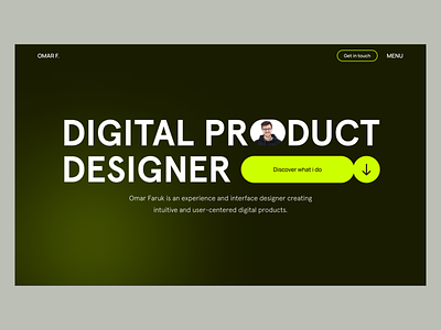 Personal website clean header design hero design minimal personal portfolio product designer ui ux web ui website