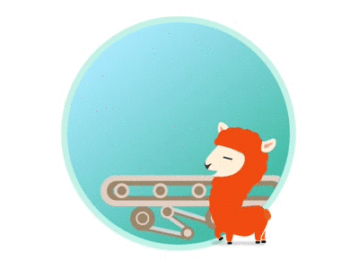 Alcapa Banner02 alpaca animal animation banner gif