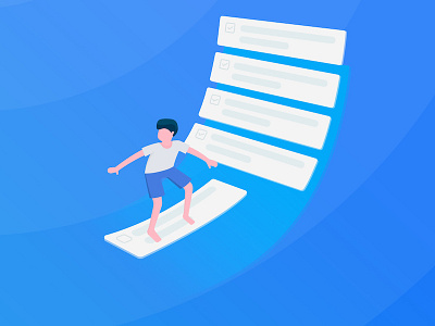 Teambition’s App Store Banner 🏄🏄🏄 ai illustrations