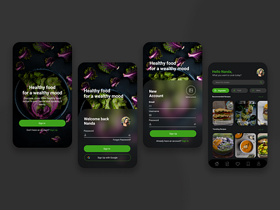 Preview Sign In and Sign Up Recipe App app ui design food app design food app ui design graphic design login design login ui recipe app design recipe ui design sign in design sign in ui sign in ui design sign up design sign up ui ui design user interface design