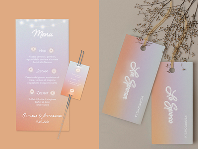Wedding Chella Collateral coachella design graphic design illustration menu design neon tag design wedding