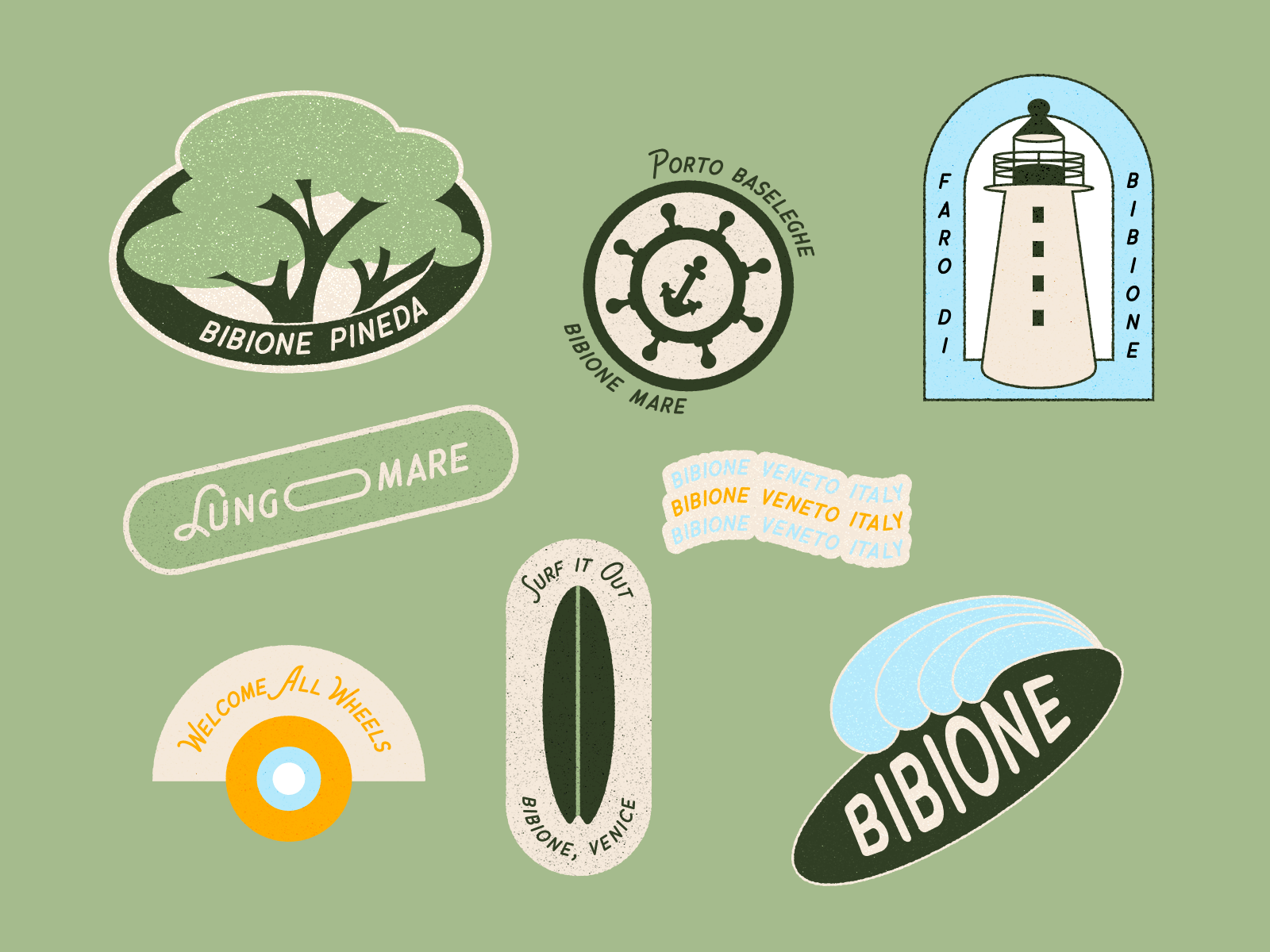 Bibione Sticker Set