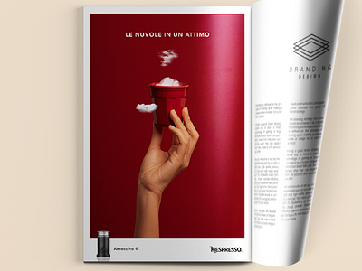 Nespresso Ad - Frother Campaign ad ad campaign advertising art direction branding campaign design frother graphic design magazine ad magazine layout nespresso product campaign