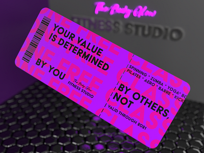 Event Ticket for a GYM in New York City 3d 3d mockup adobe dimension advertising collateral design collateral print event ticket graphic design gym new york city print design