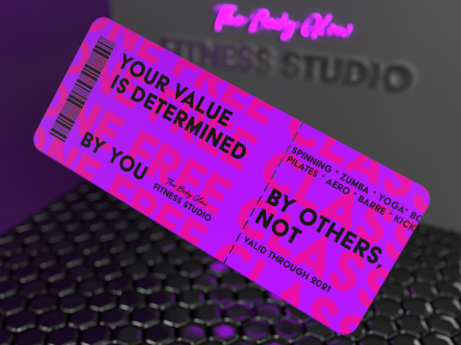 Event Ticket for a GYM in New York City by Bahia Design on Dribbble 