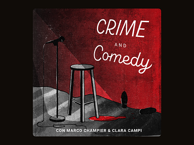 Crime & Comedy Podcast Cover Art branding cover art design graphic design illustration podcast podcast cover tile art true crime