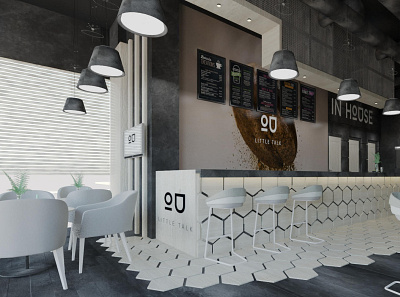 CAFE INTERIOR DESIGN 3d branding design interior