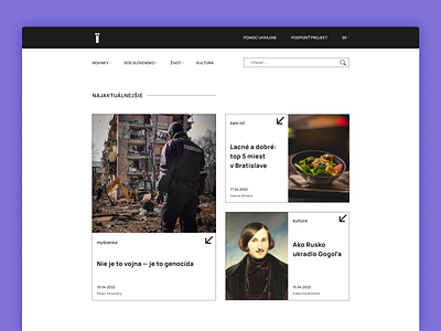 Portál Ї · Media media minimalistic news newsmedia slovaklanguage ui ukraine ukrainian