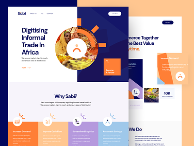 Sabi Website Design - A closer look about animation branding design explore homepage logo motion graphics trade ui vector