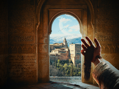Lament of the fall of Andalusia alhambra arab composition islam manipulation muslim photoshop