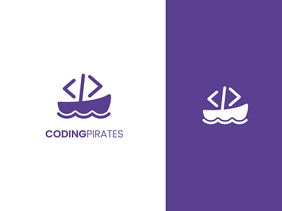 CodingPirates combination computer design html information logo minimal minimalist pirates