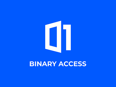Binary Access binary branding clever design door iconic logo logodesign minimalist minimalistic security