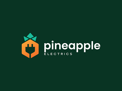 Pineapple electrics clever design electric iconic logo logodesign minimalist minimalistic negative space pineapple