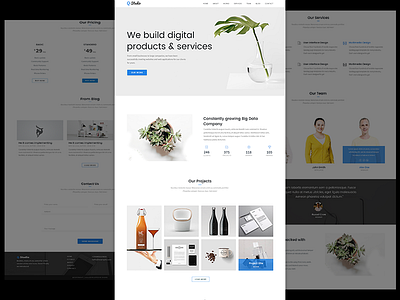 Q-Studio - Creative Digital Agency Template agency clean design landing page minimal modern simple theme ui ux website