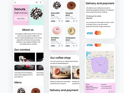 Donuts bright colors minimal mobile design mobile ui oreo oreo donuts shop store ui ui ux