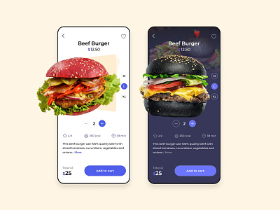 burger mobile design