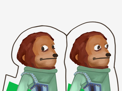 Monkey Puppet Meme design digital illustration digitalart drawing illustration meme