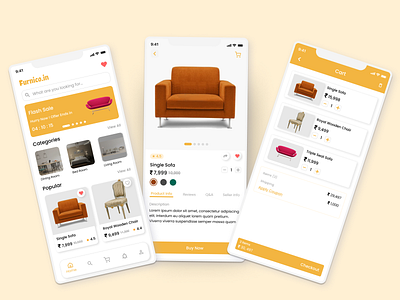 Furniture Store App app design ecommerce furniture furniture app furniture design furniture shop furniture store product page store ui uiux
