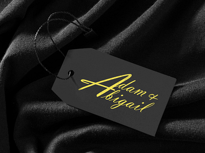 Adam & Abigail black branding challenge clothing brand daily logo dailylogochallenge design fashion fashion brand flat gold graphic design icon logo luxury minimal tag typography vector wordmark