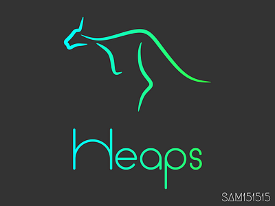 Heaps brand branding challenge dailylogo dailylogochallenge design favicon flat gradient graphic design heaps icon kangaroo kangaroo logo logo logo design minimal typography vector web