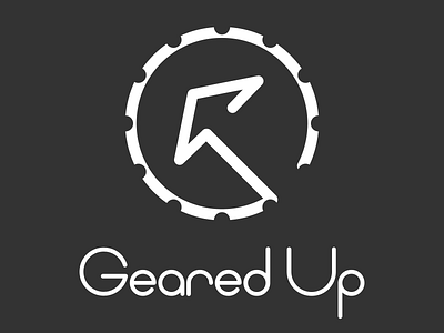 Geared Up bicycle logo black black and white branding challenge clean cycle logo dailylogo dailylogochallenge design favicon flat gearedup logo icon logo logo design minimal typography vector white