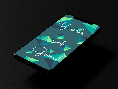 Your'e a Gem! challenge design illustration typography vector wallpaper