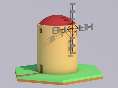 Windmill in Holíč 3d 3d art 3d artist 3d modeling design icon minimal