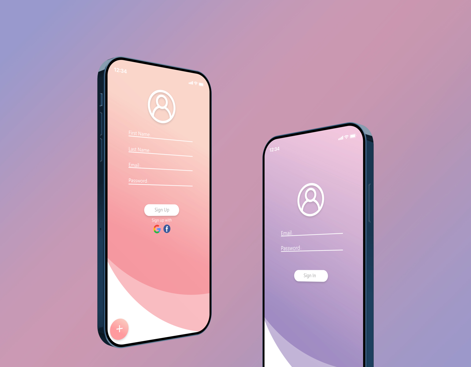 login and sign in screens by Abdulghafor Abbas on Dribbble