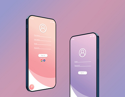 login and sign in screens app design flat minimal sign in signup ui ux web