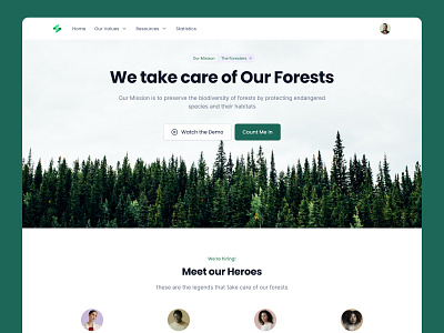 Landing Page for The Foresters design flat landing minimal ui ux web website
