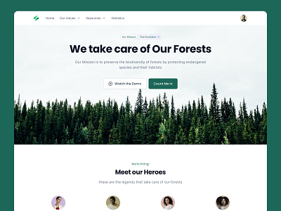 Landing Page for The Foresters