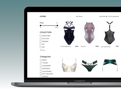 E-commerce Lingerie Store Website design figmadesign interfacedesign lingerie productdesign ui ux uxui website