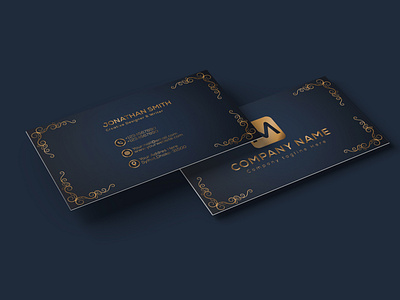 Custom Luxury Business Cards Template Gold Black Minimal 