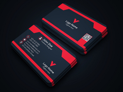 Creative, simple, and professional business card design templet black visiting card brand brand identity branding corporate business card design creative creative business card design design graphic design illustration logo logo design luxury business card design modern business card vector