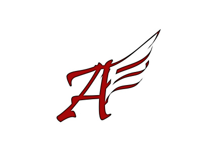 A-angel wing logo design branding design logo