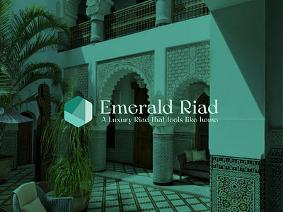 Emerald Riad branding design graphic design illustration logo minimal morocco riad
