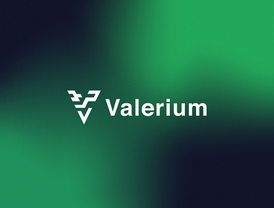 Valerium coin crypto design gradient illustration logo minimal popular