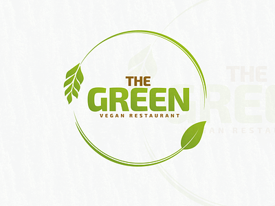 The Green Vegan Restaurant art branding design graphic design green illustrator logo restaurant typography vector vegan
