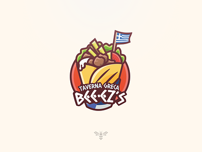 Taverna Greca Logo art branding design fastfood greek illustration illustrator kebab logo pita restaurant vector