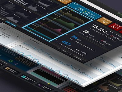 Complex Bus/IT Interface data visualization graphs it systems numbers