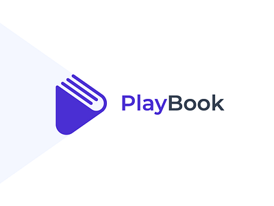 PlayBook Logo Identity book branding button concept icon identity listening logo mark play