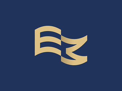 E + M Initials Flag Logo