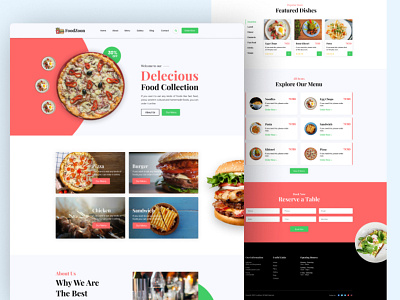 Food And Restaurant Templates Design best ui daily ui design food food restaurant food website restaurant restaurant website ui ui design ui designer ui template uiux design ux uxui web template web ui website website design website ui