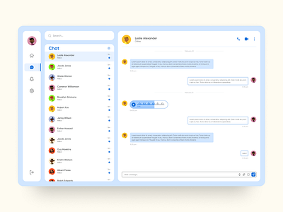 Direct messaging Screen 2022 best ui branding chat box chat list daily ui design design trend inbox message trend ui ui design ui ux design ux ux design uxui web design web ui website