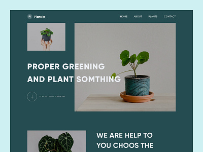 Interior Plants - Landing Page 2022 best ui branding cool daily ui design interior interior plants landing page plant plant landing page plants website trend ui ui design ux ux design uxui web design web ui