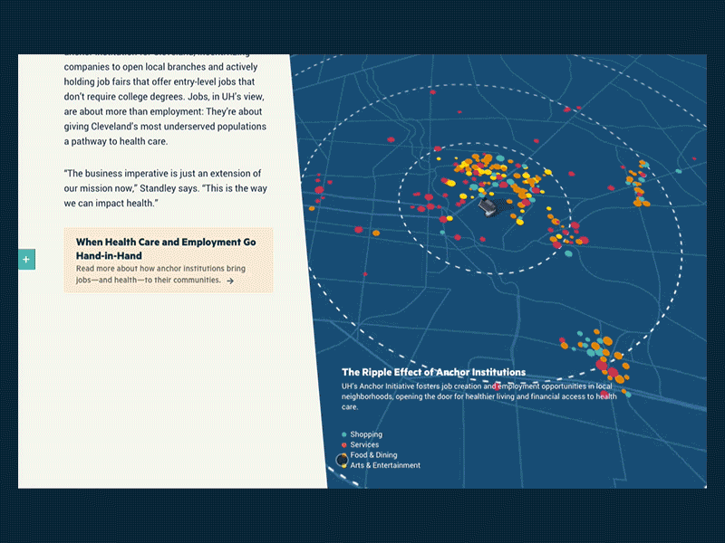 The Atlantic: Population Healthier: Part 3 Scroll Transition 3d animation data interactive map scroll transition webgl